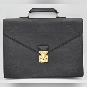 Louis Vuitton Serviette Ambassadeur Briefcase in Black Epi Leather SR0011